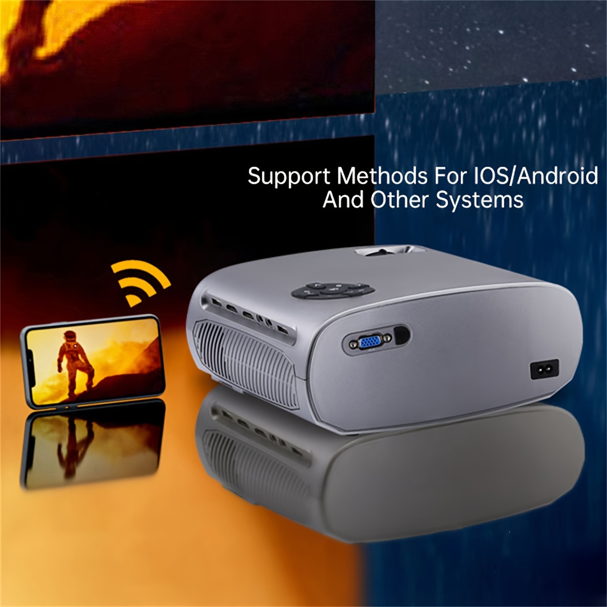 Proyector Wifi 5g Wifi Inalámbrico Nativo 1080p Home Theater - Temu