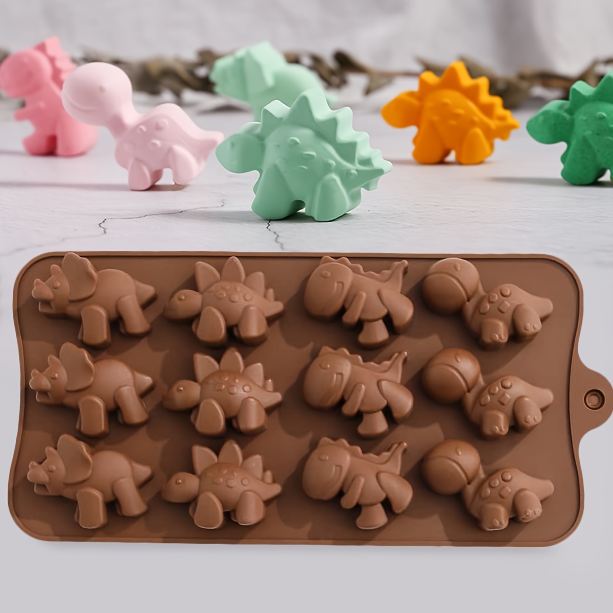 1PC Dinosaur Gummy Molds, Mini Silicone Candy Mold, Dino Chocolate