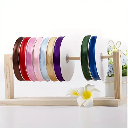 Wooden Ribbon Storage Rack Single Rod And Two Layers - Temu