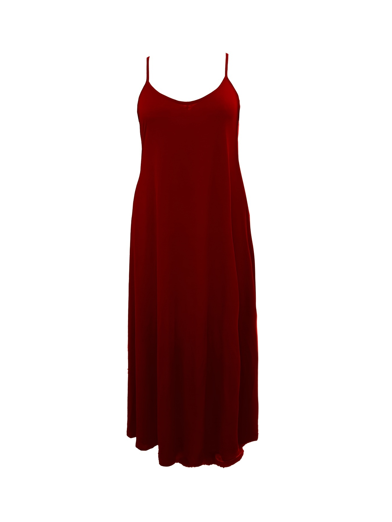 Womens Cami Dress Plain Natural Red XS
