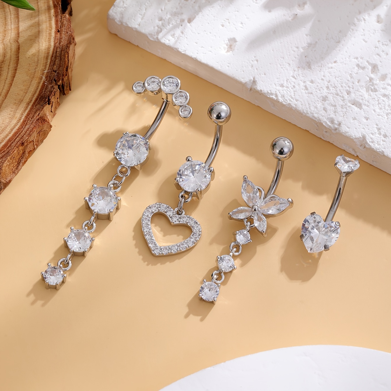 Surgical steel deals belly button rings