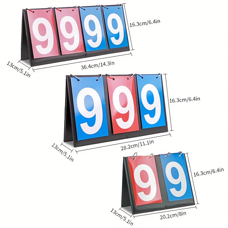 4 Digit Portable Table Top Score Keeper Foldable Scoreboard