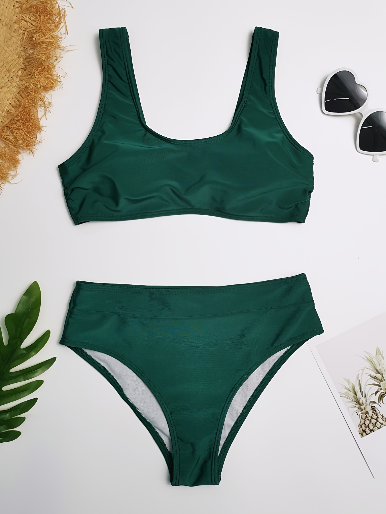 dark green swimsuit