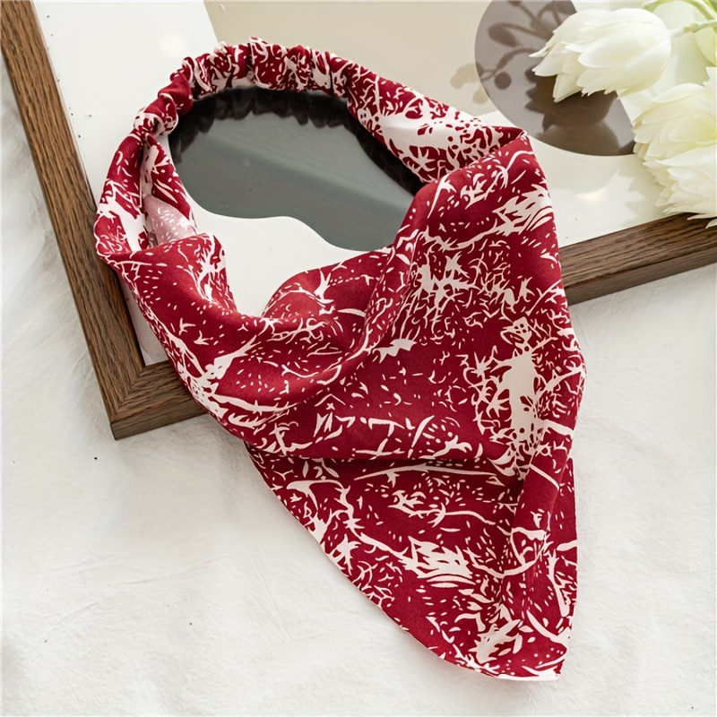 Boho Style Hair Scarf Floral Triangular Scarf Hair Band
