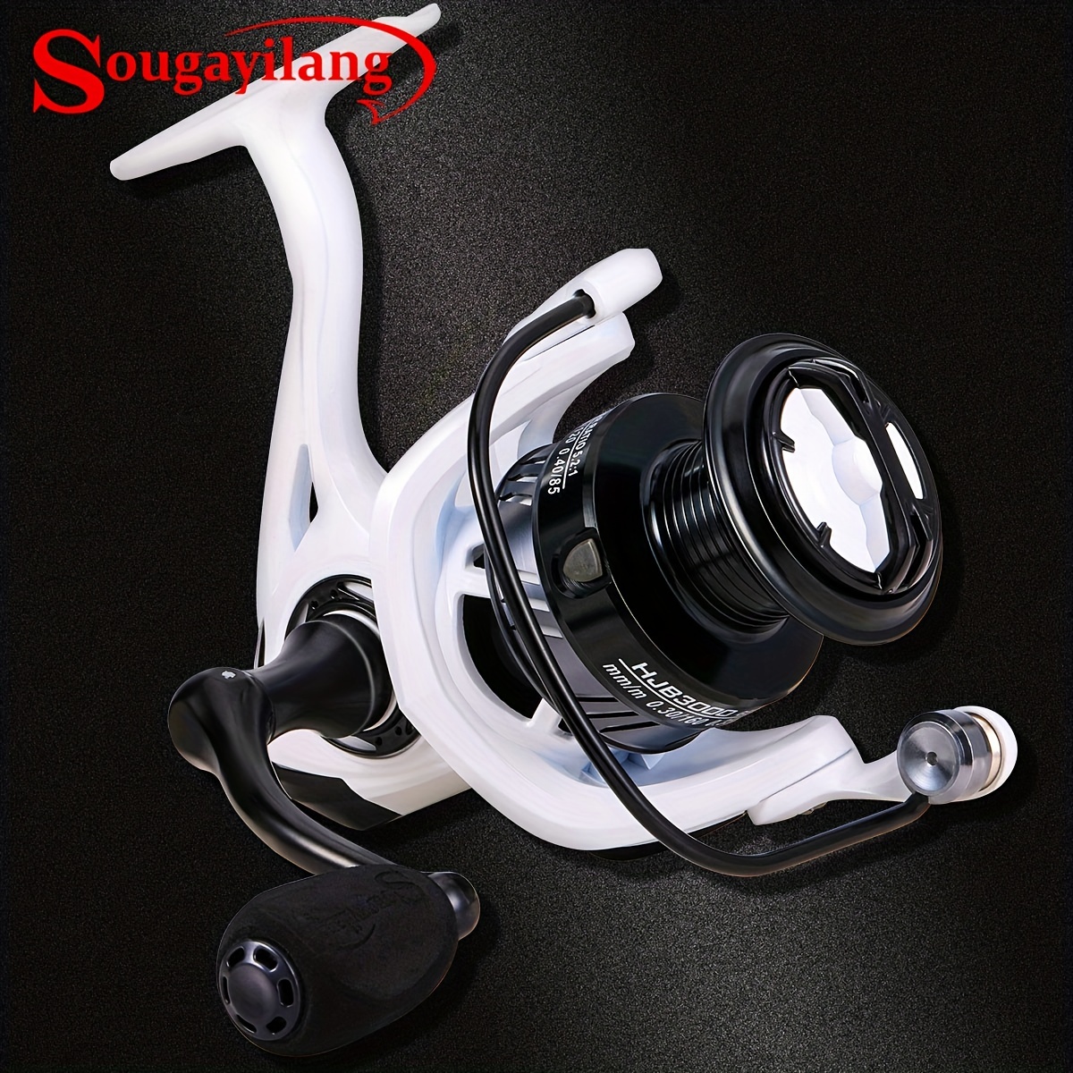 

Sougayilang 2000 3000 Series White 11+1bb Spinning Reel, 5.2:1 Gear Ratio Fishing Reel With Aluminum Spool For Freshwater Saltwater