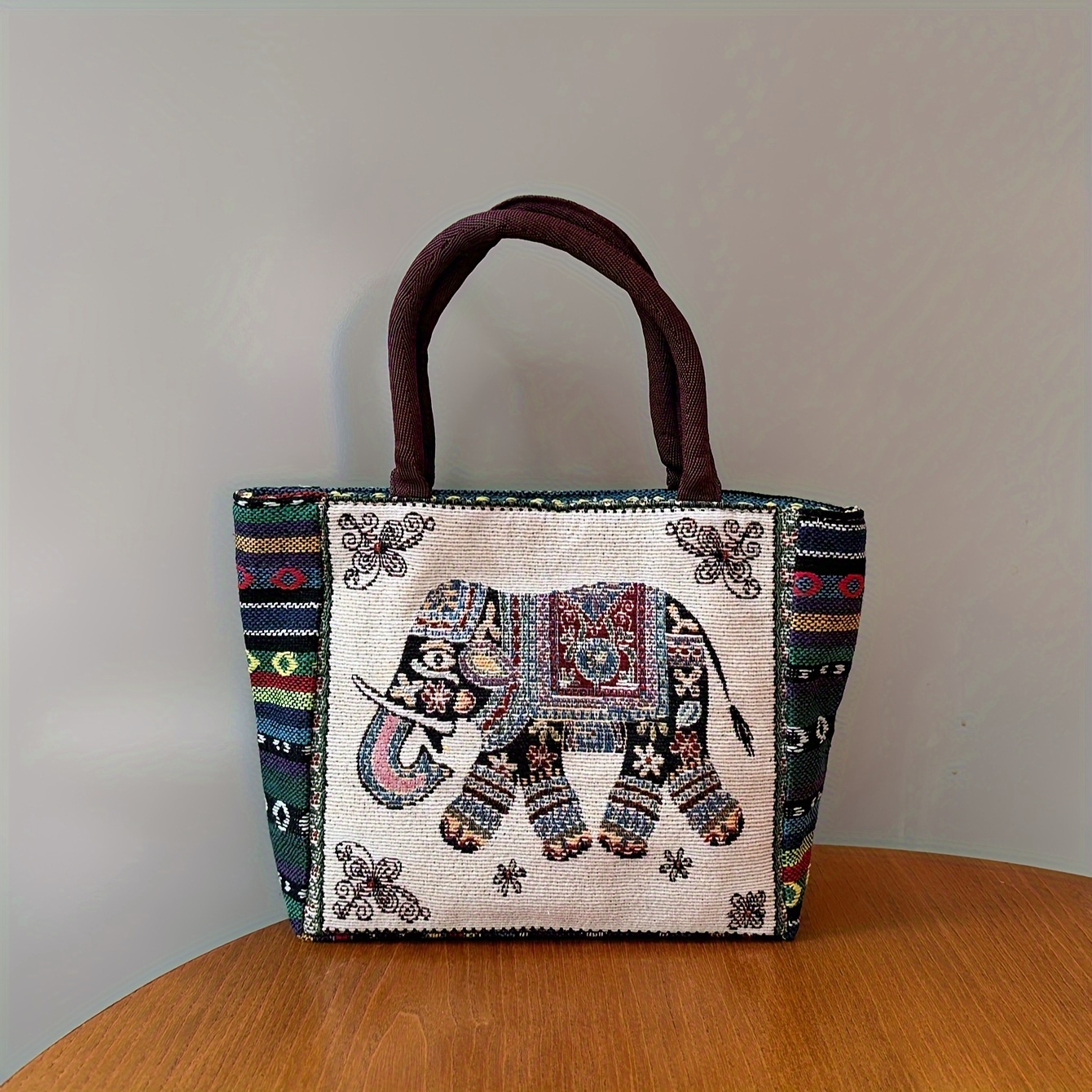 Vintage Ethnic Elephant Pattern Shoulder Bag matchclassic - Temu