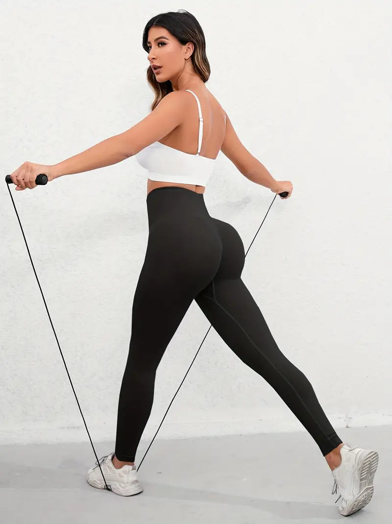 High Stretch Yoga Leggings Women Slimming Butt Lifting Ankle - Temu