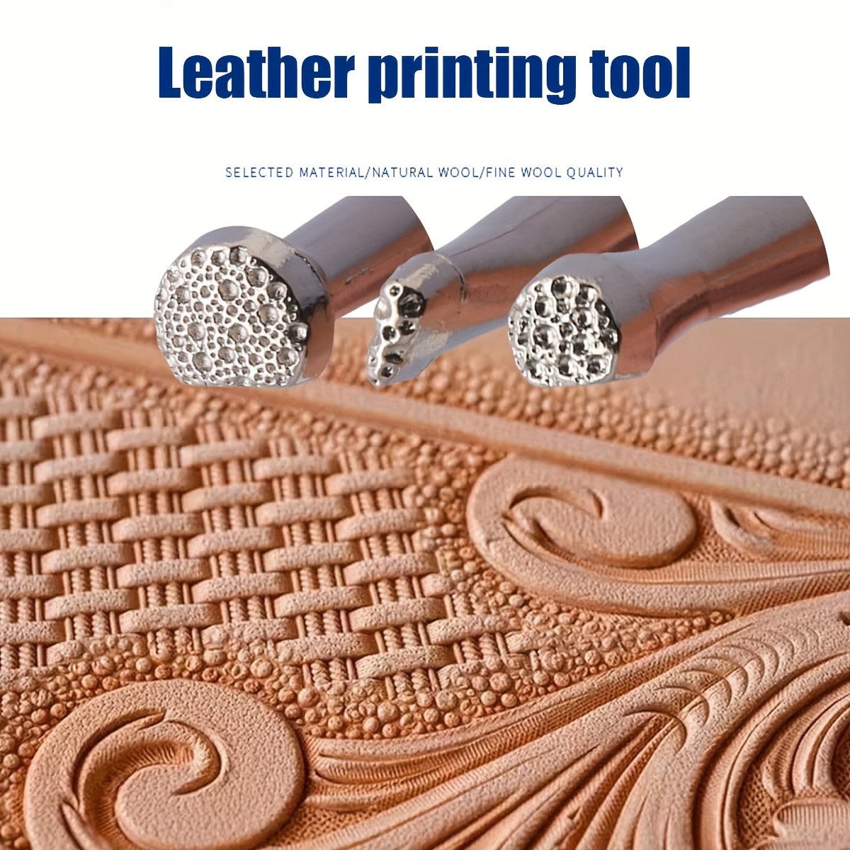  Leather Craft Tools, 60 Pieces Leather Working Tools and  Supplies with Storage Bag Cutting Mat Prong Punch Groover Edge Creaser  Stamping Carving Knife Awl Hammer for Leather Craft Making DIY Sewing