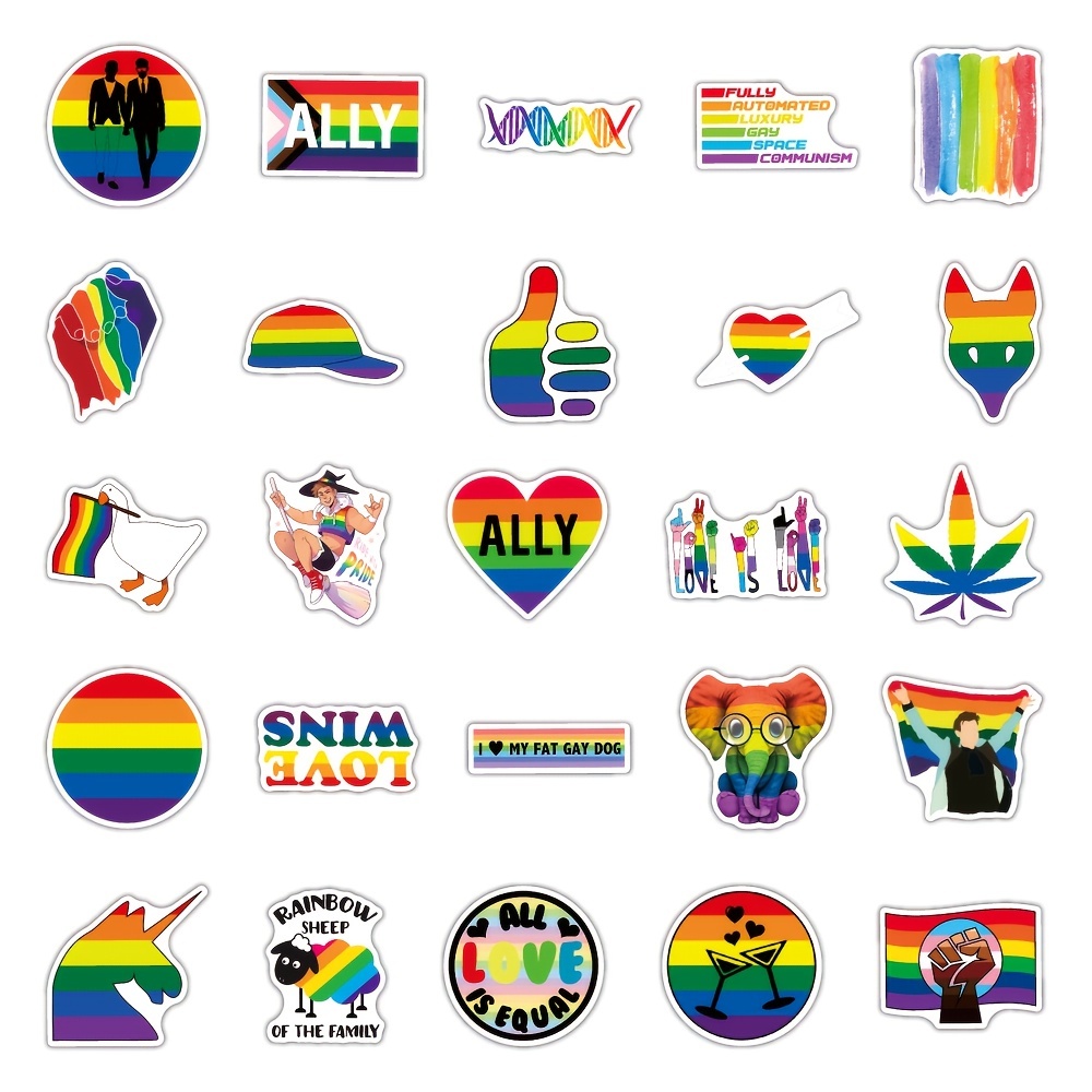 Tohuu 32pcs Gay Pride Stickers Gay Love LGBT Pride Sticker for Teens Adults  Waterproof Decals for Water Bottles Skateboards Motorcycles nearby 