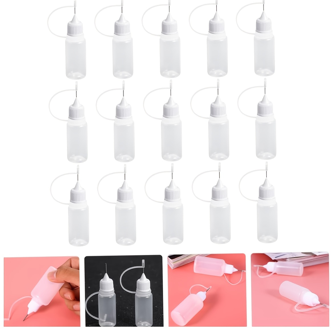 Squeeze Bottles Needle Tip Pe Glue Applicator Bottle Craft - Temu