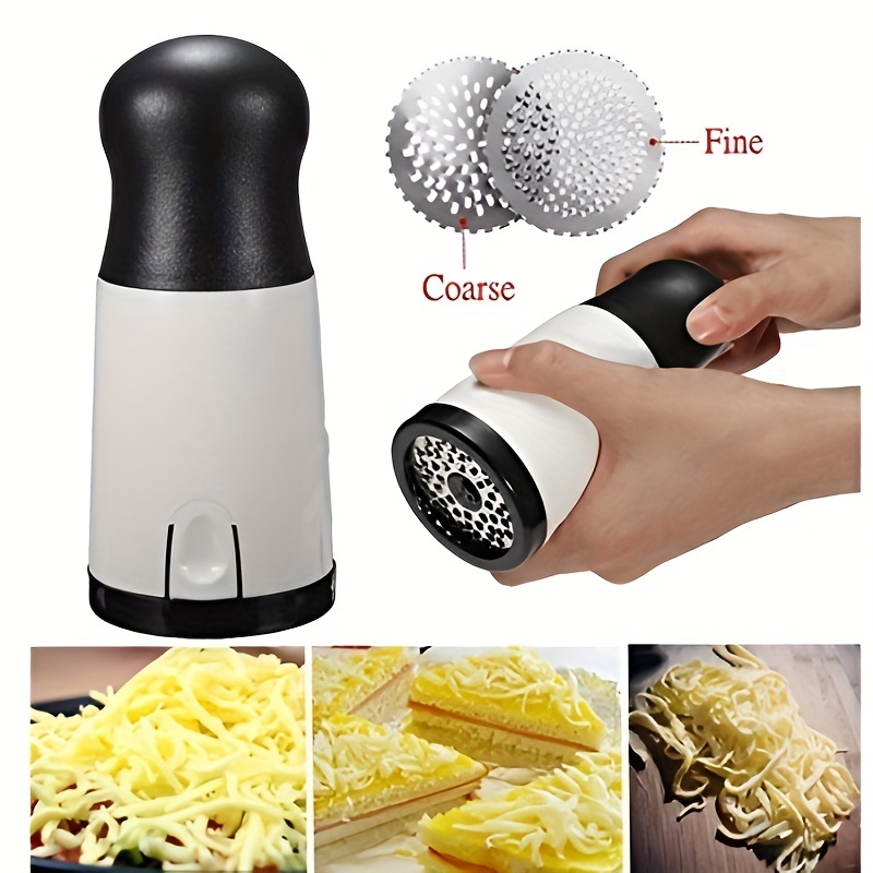 Stainless Steel+PP Cheese Grater Blade Kitchen Gadgets Chocolate Grater DIY  Butter Food Mill Cheese Grater Slicer(Black) 