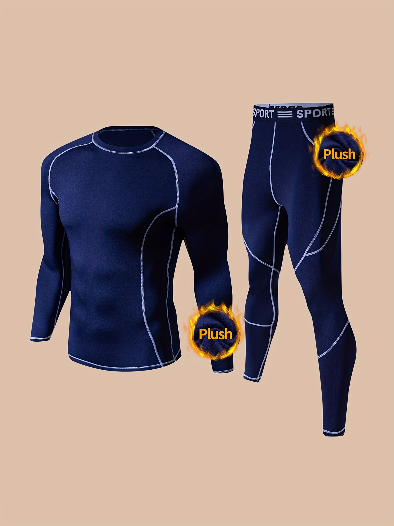 Men Underwear Compression Thermal Base Layer Long Pants Running