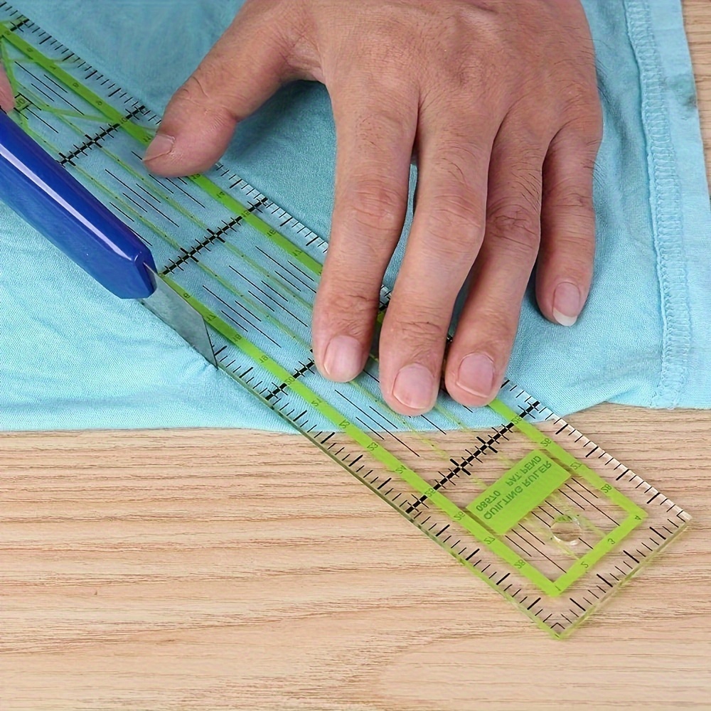 C1890 Antique Oak Folding Sewing Table W/built in Tape Measure Tailor Ruler  