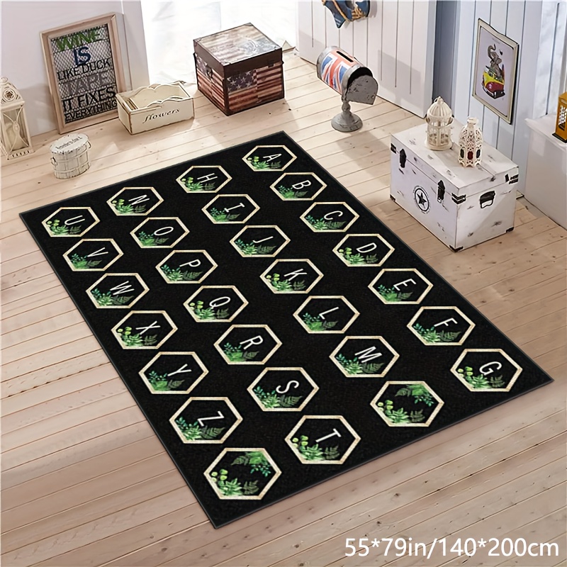 Baby Playmat For Floor Soft Plush Abc Kids Play Rug For - Temu