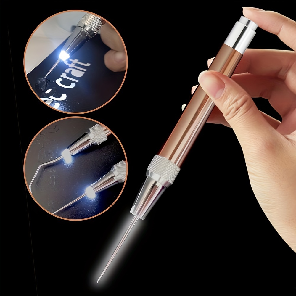  2 Pcs LED Weeding Tools for Vinyl: Lighted Weeding Pen with Pin  & Hook for Removing Tiny Vinyl Paper/Iron Projects Cuts : Arts, Crafts &  Sewing