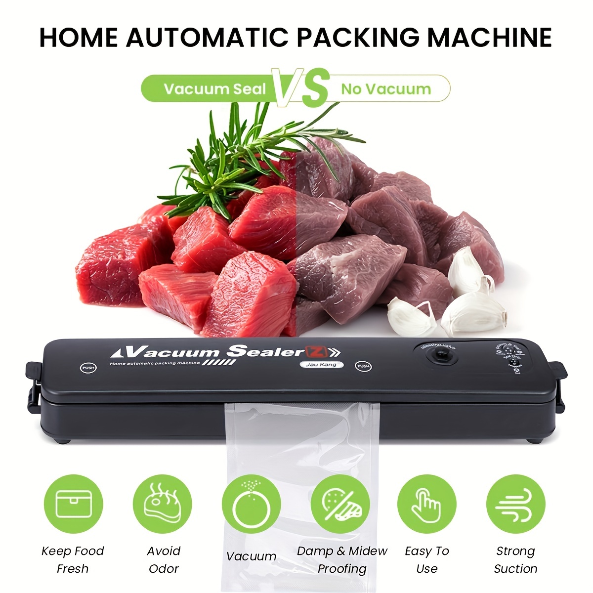 Vacuum Sealer For Food Storage - Automatic Air Sealing System For