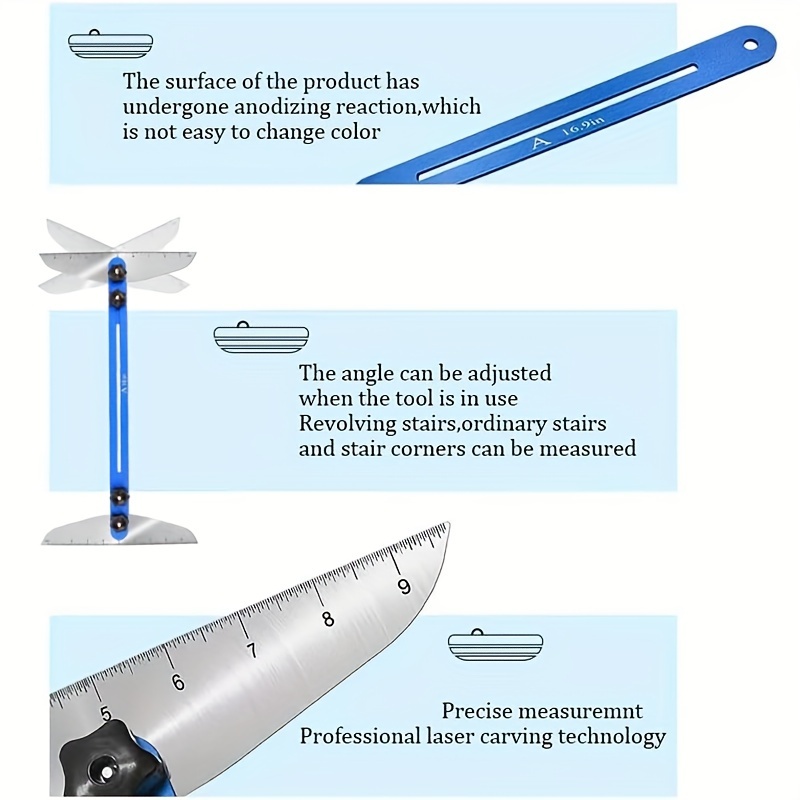 Stair Gauge Aluminum Alloy Rafter Stair Layout Framing Jig - Temu