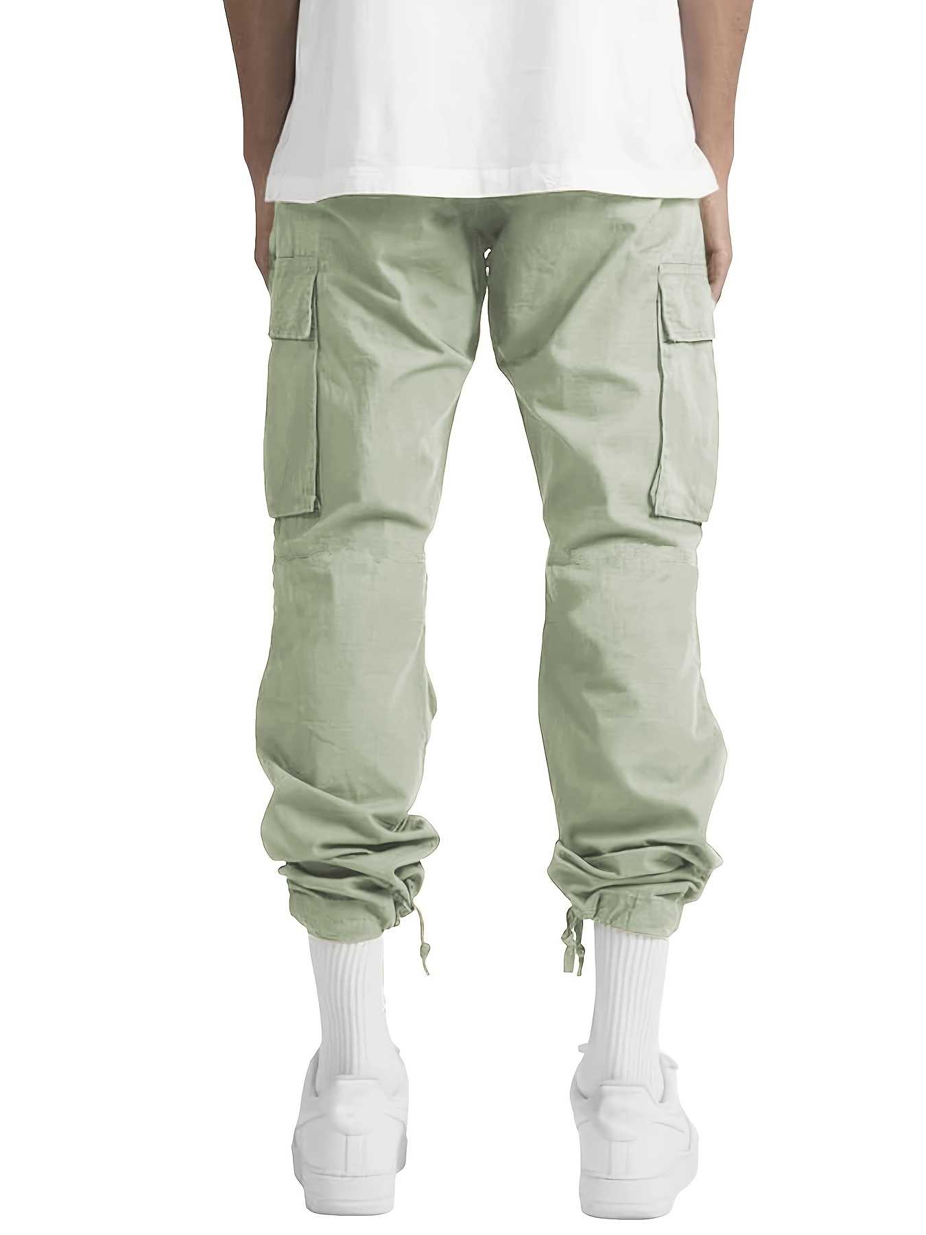  SPE969 Pantalones de chándal para hombres de color sólido de  algodón pantalones de jogging con cordón multi-bolsillo Slim al aire libre  pantalones de carga, Moderno / Equipada, M, Gris oscuro 
