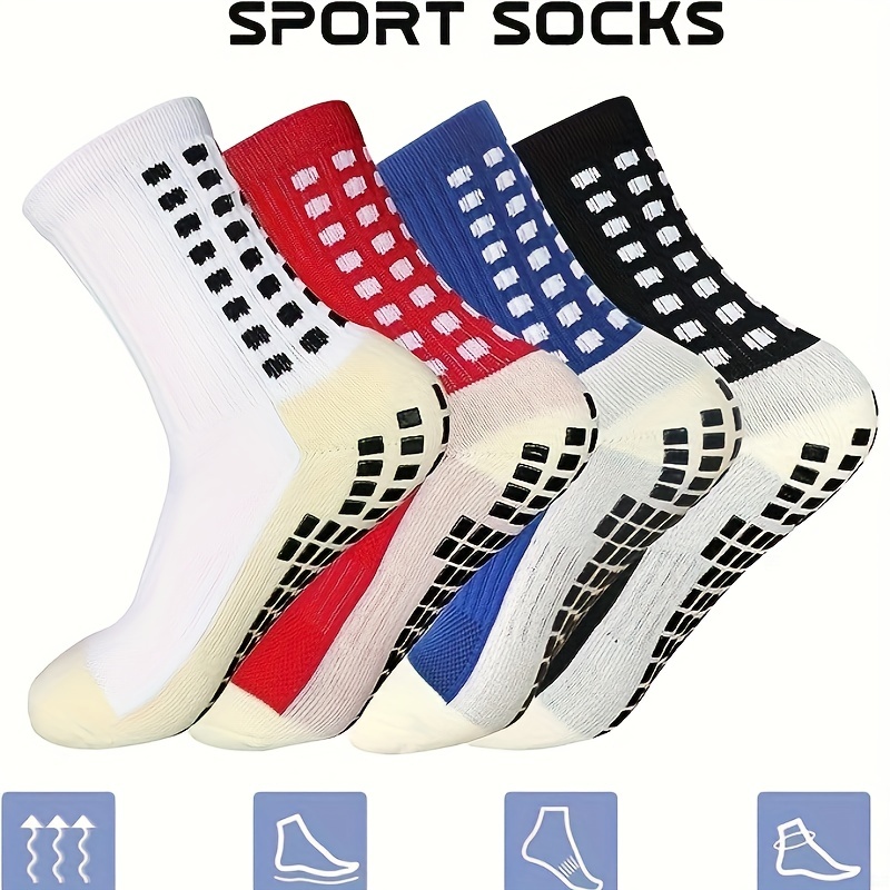 Football Socks Sports Crew Socks Non slip Grip Socks Soccer - Temu