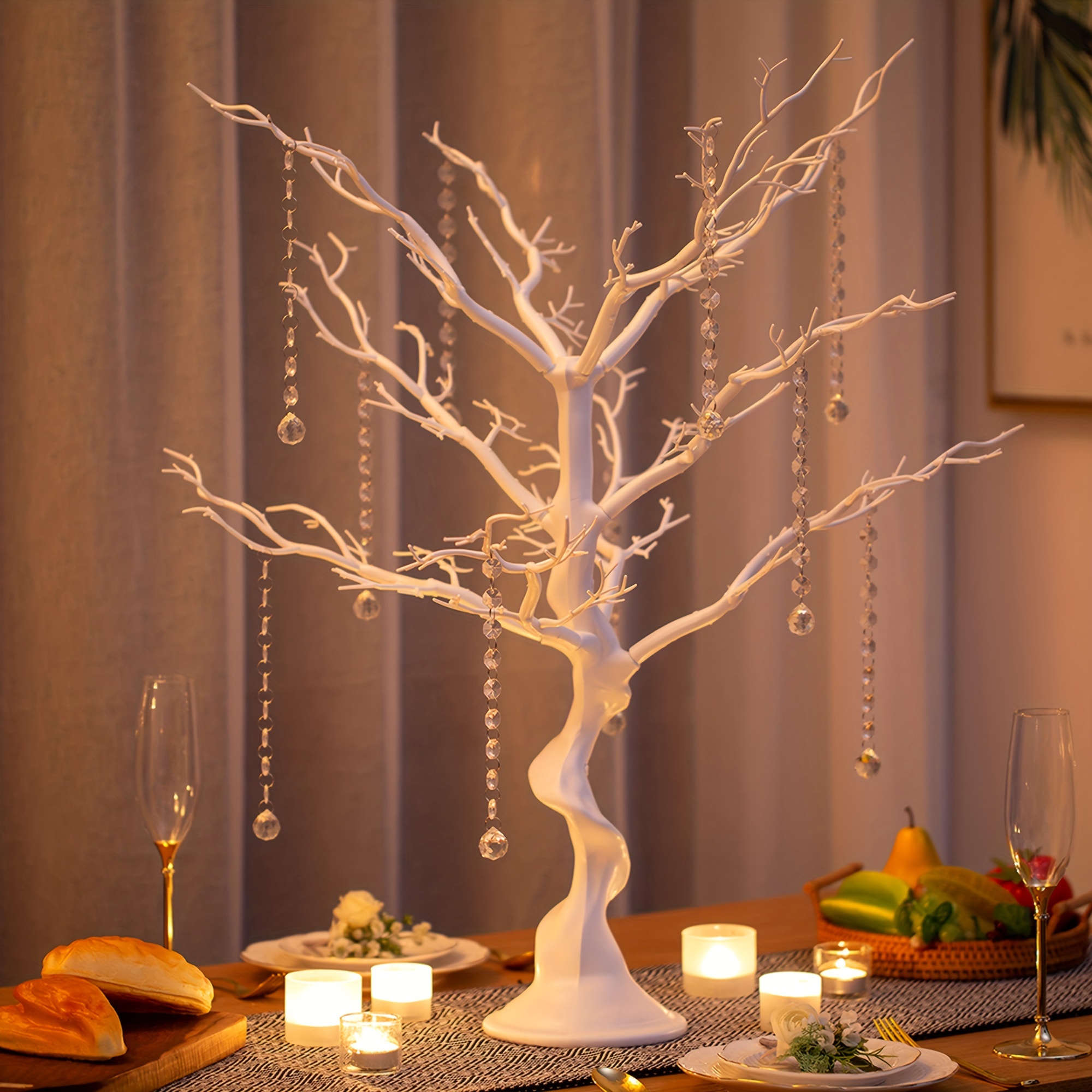 Manzanita Branches Tree Centerpieces for Tables - 23 White Tree Branches  for Decoration, Tall Decorative Tree Natural, Fake Bare Tree, Ornament Tree
