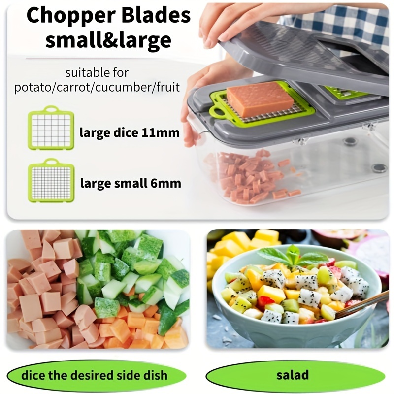 Vegetable Chopper with Container Food Onions Potato Salad Slicer