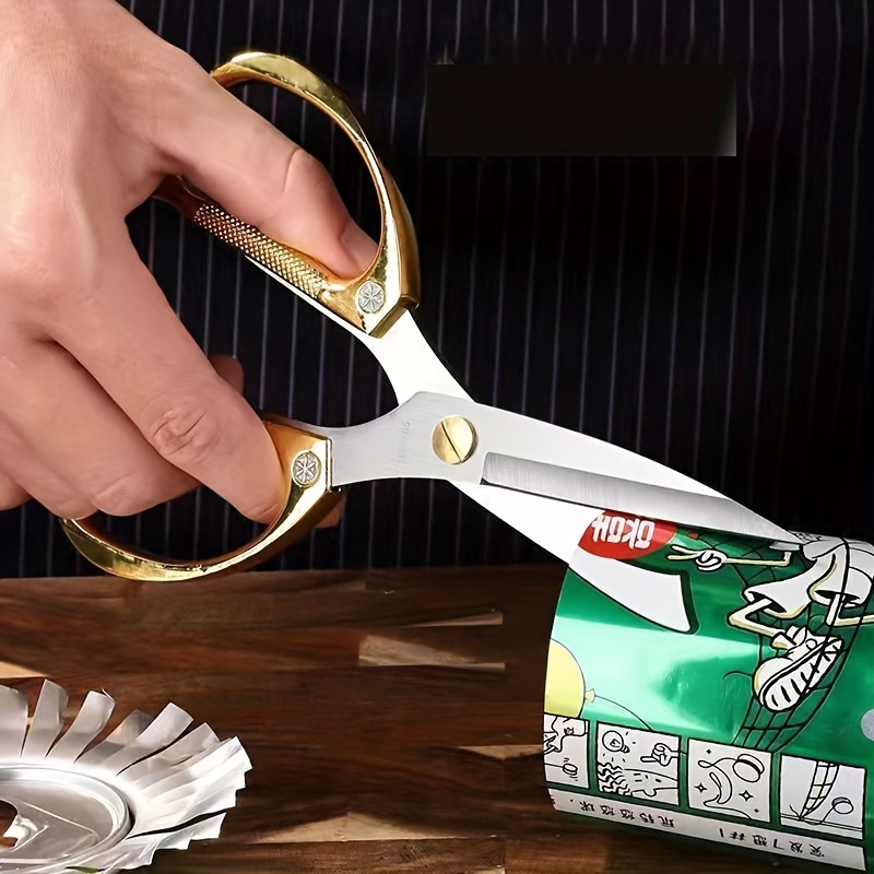 Stylish Acrylic Gold Stainless Steel Premium Multipurpose Scissors For  Office Home School Art Craft