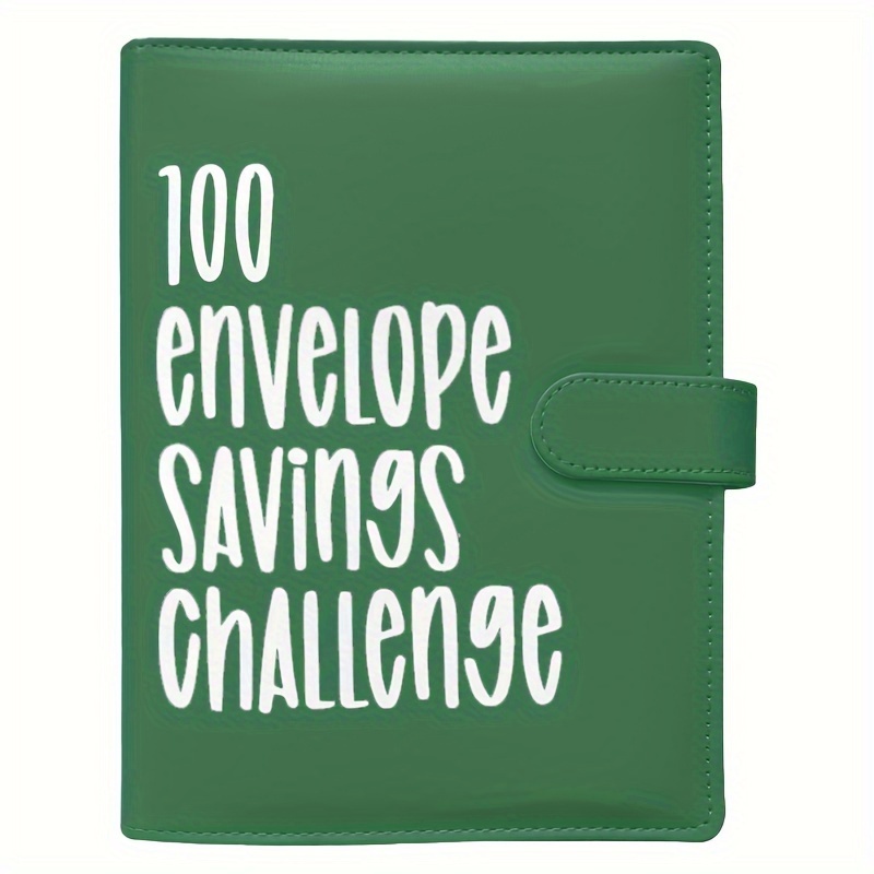  Carpeta de desafío de 100 sobres, carpeta de presupuesto con  sobres de efectivo, carpeta de ahorro de dinero para planes de ahorro de  dinero, registros diarios para parejas y registro de