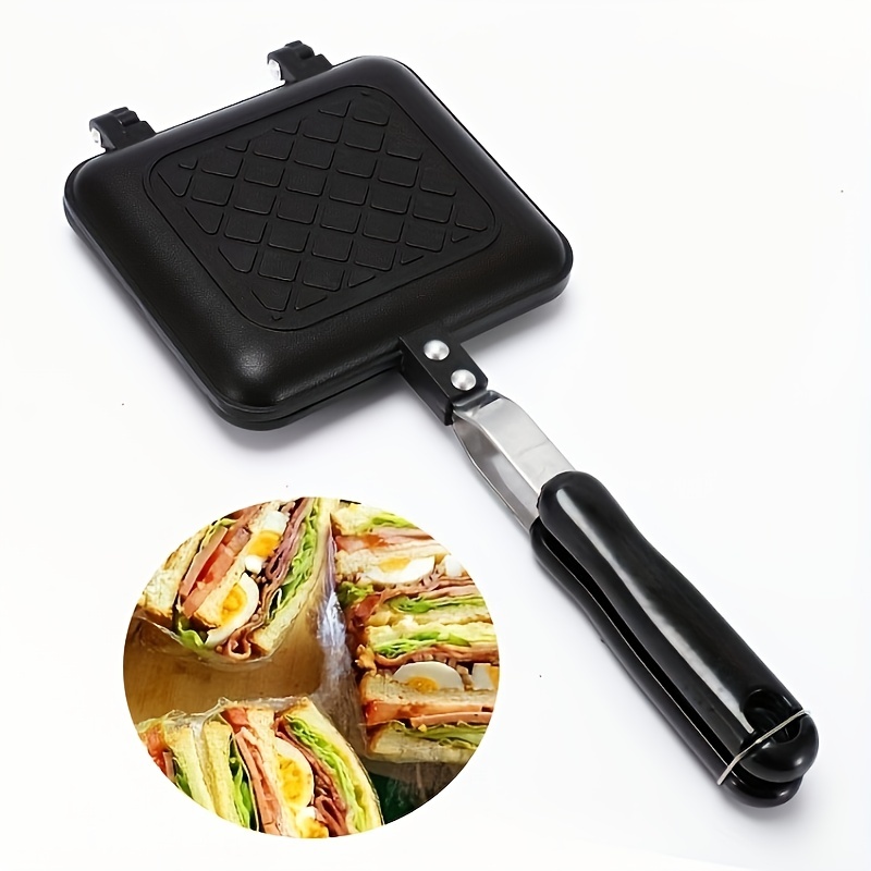 

Sandwich Maker Pan 5.9''x5.31'' - Single-sided, Easy Clean, Cheese & Breakfast Sandwiches, Kitchen Essential