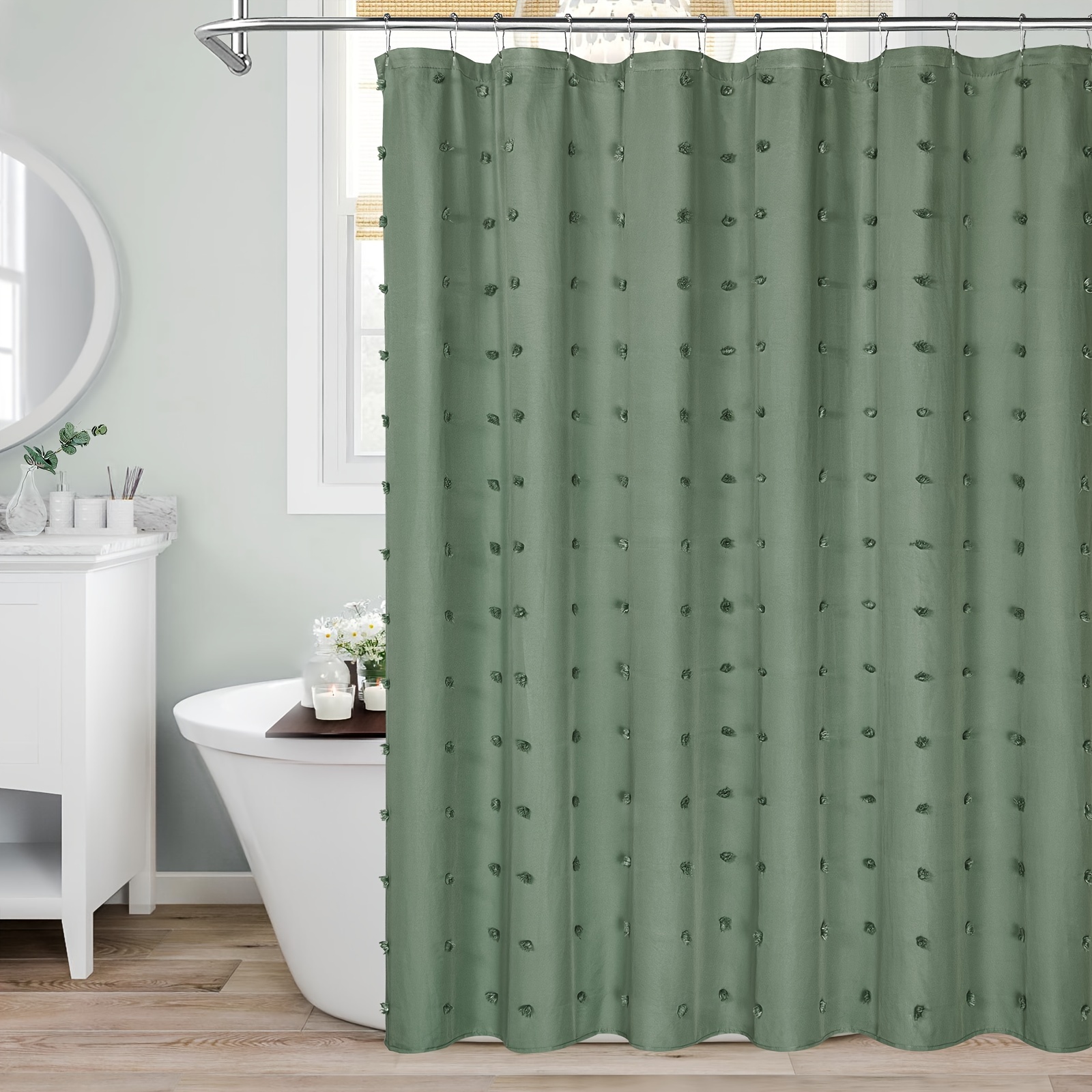 Boho Fabric Shower Curtain Modern Farmhouse Shower Curtain - Temu
