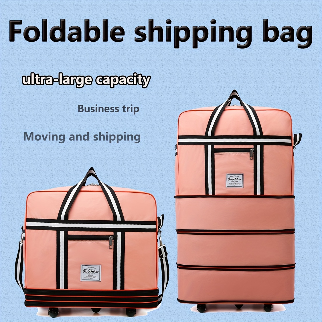 Comprar Bolsa de almacenamiento de equipaje móvil, ropa plegable, portátil,  multifuncional, avión, bolsas de viaje de gran capacidad, 1 Uds.