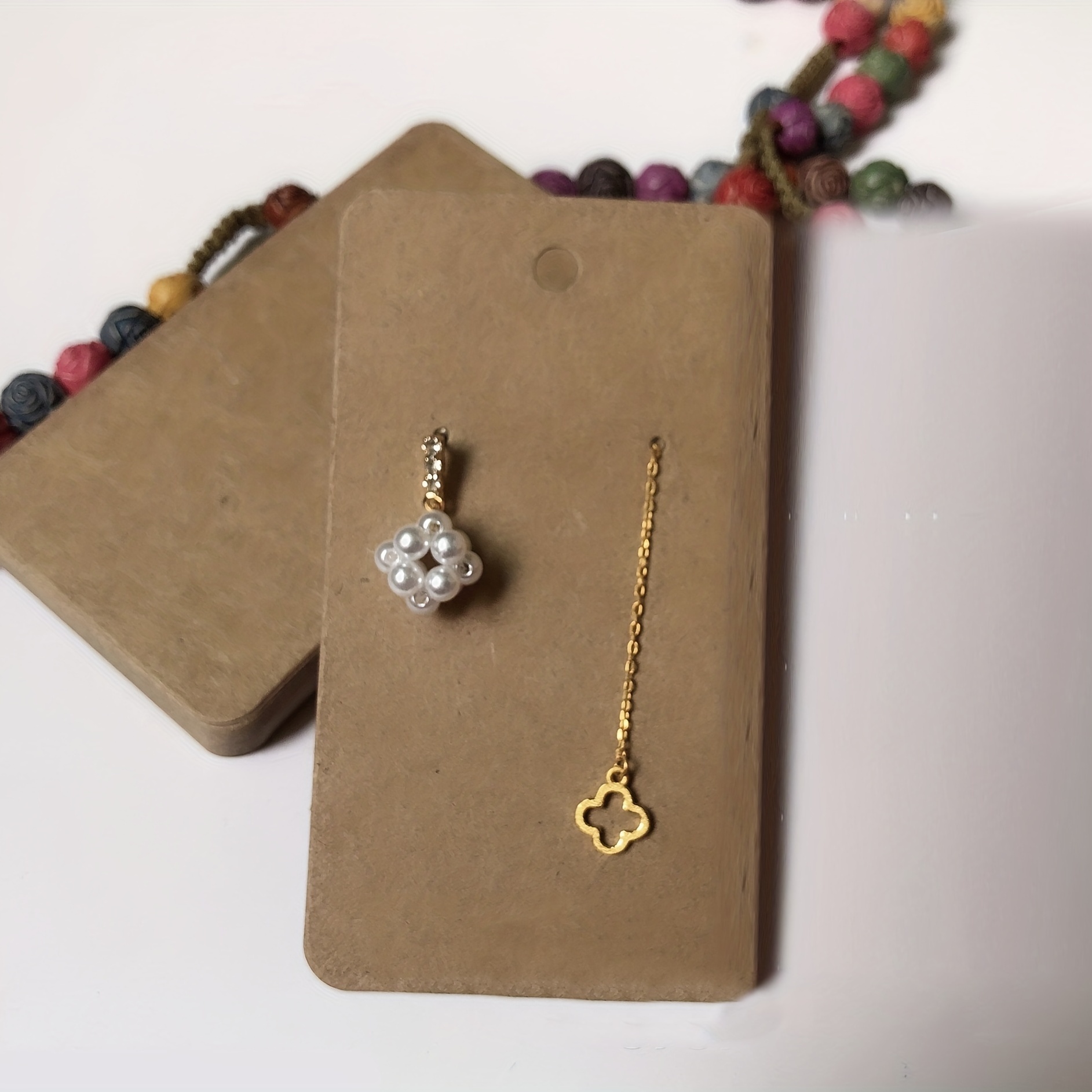 Kraft Paper Display Cards For Selling Jewelry Earrings - Temu