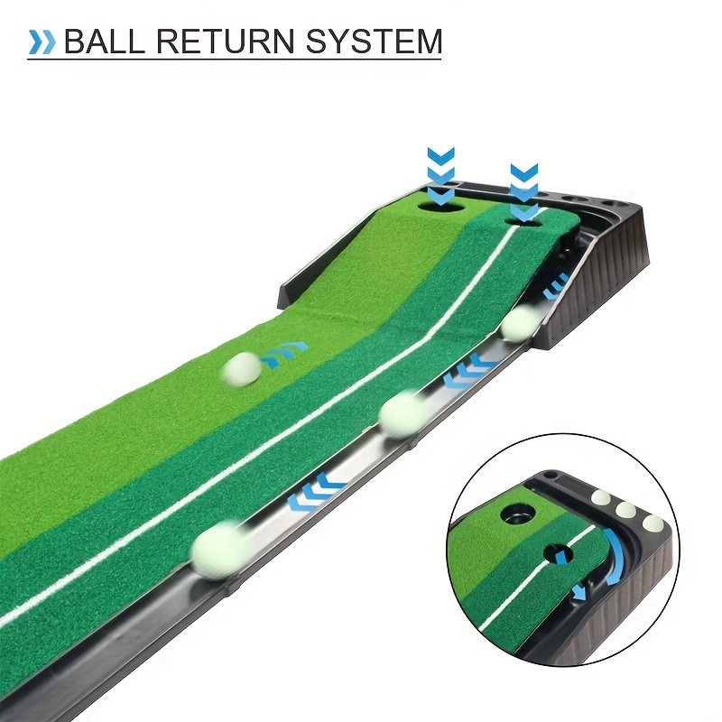 Golf Putting Green Met Auto Ball Return En Baffle, Beste Putting Assist,  Golf Praktijk, Trainingsapparatuur Voor Binnen & Buiten