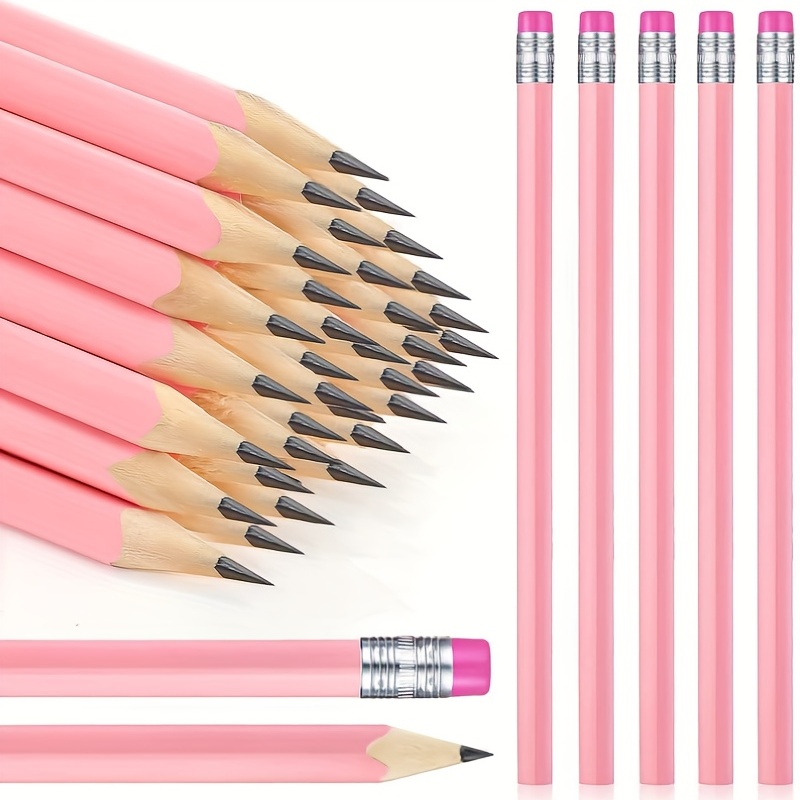 Pencil Wooden Lead Pencils 2b/hb Pencil With Eraser With A - Temu