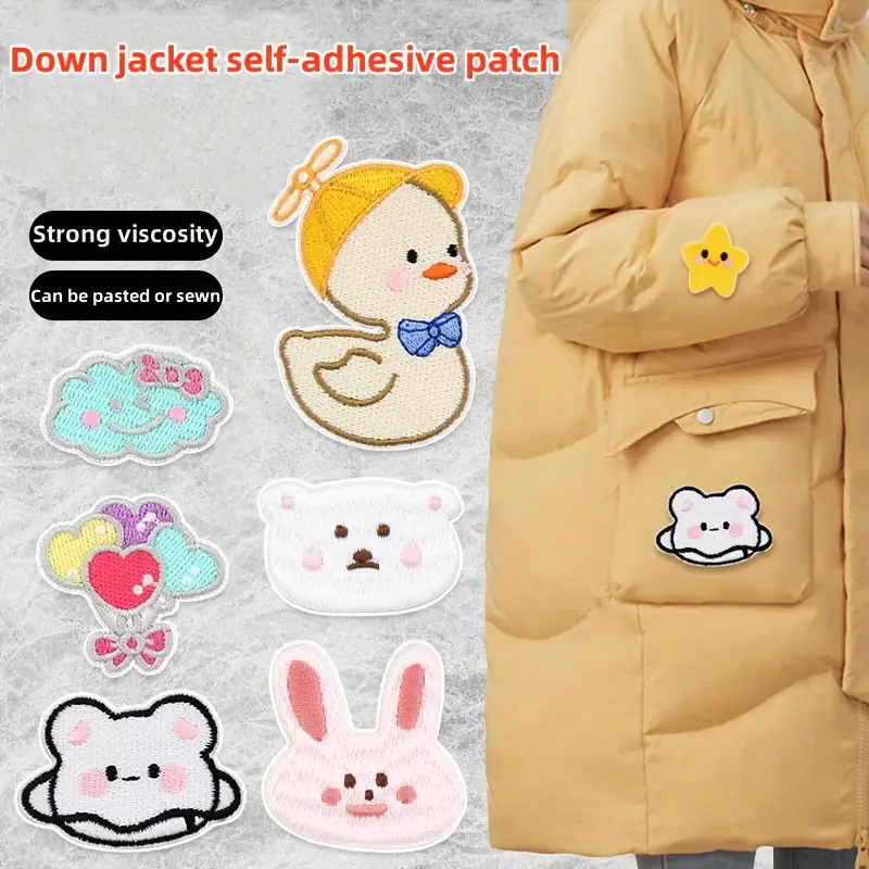 2Pcs Multi-color self-adhesive down jacket patch patch Down jacket cloth  stickers