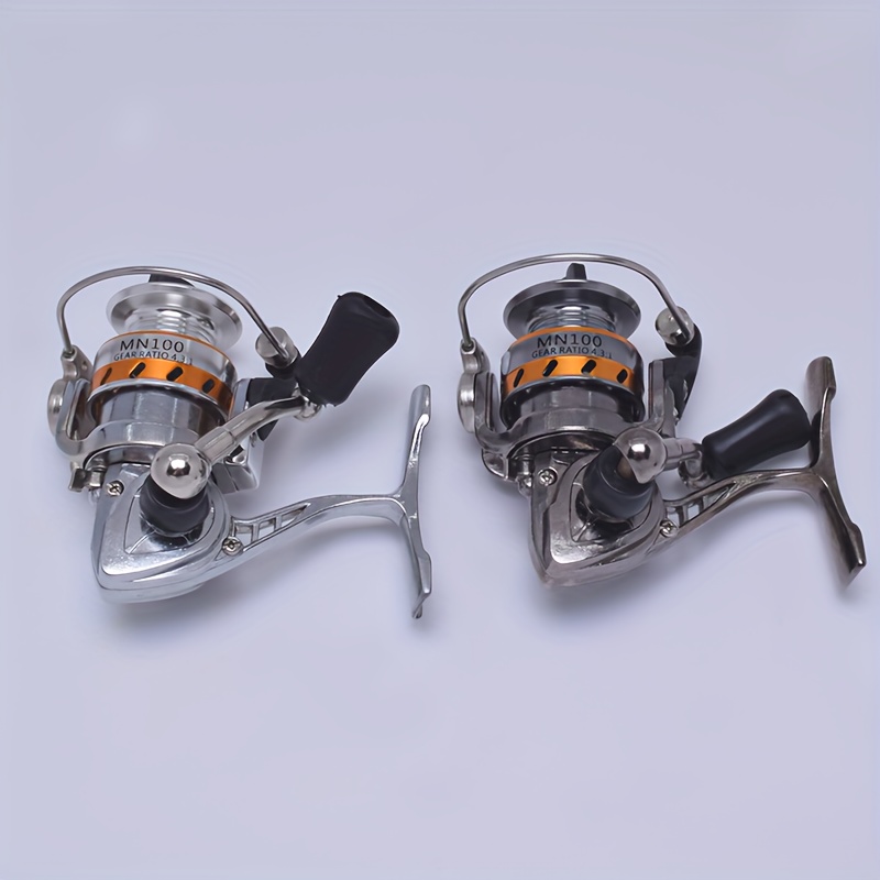 1pc 4.3:1 Gear Ratio Metal Fishing Reel, Mini Compact Portable Spinning  Reel, Fishing Accessories For Seawater Freshwater