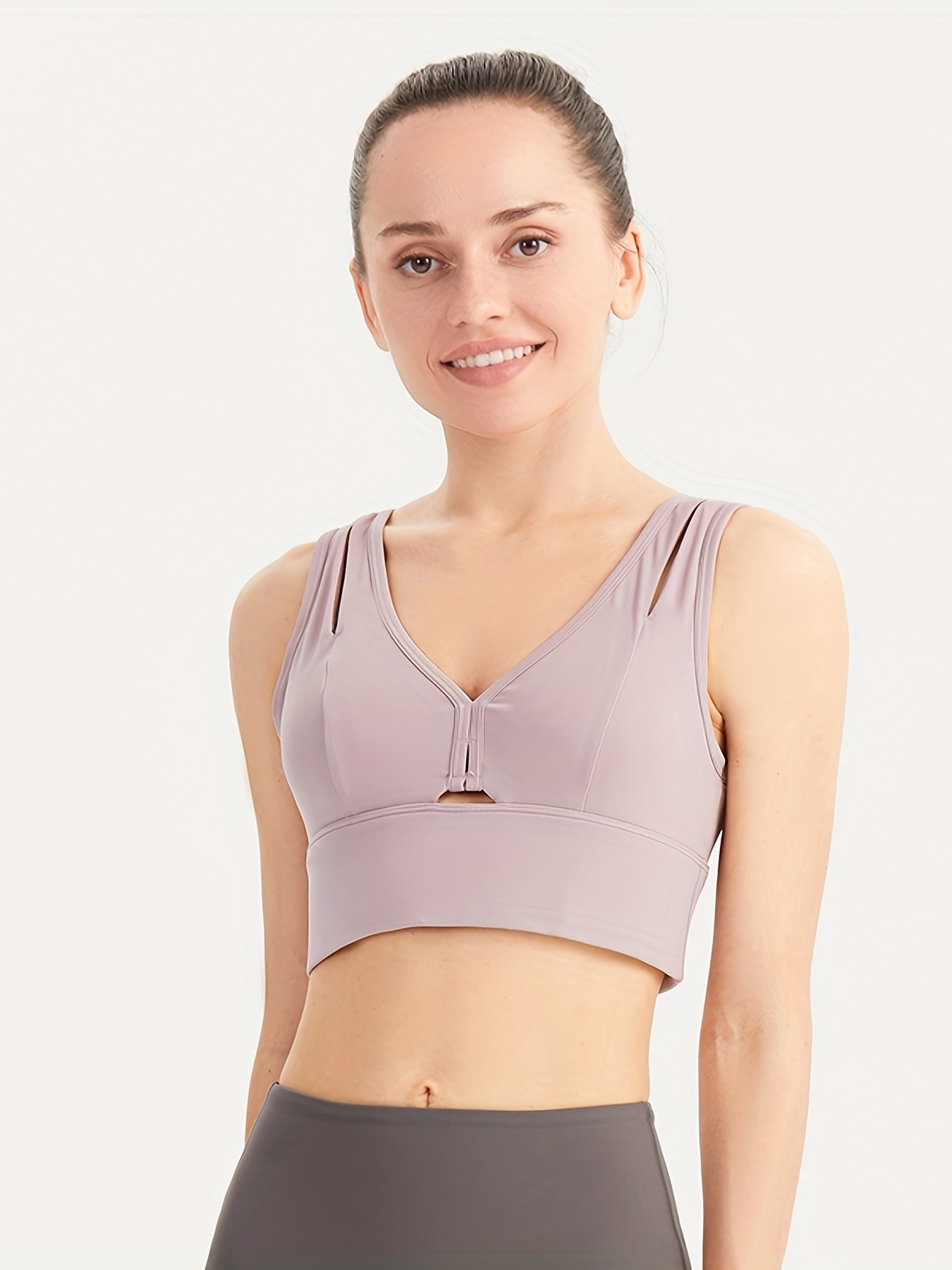 New Large Size Sports Bra Women Yoga Zipper-bra Shockproof Running Fitness  Bras Workout Top Push