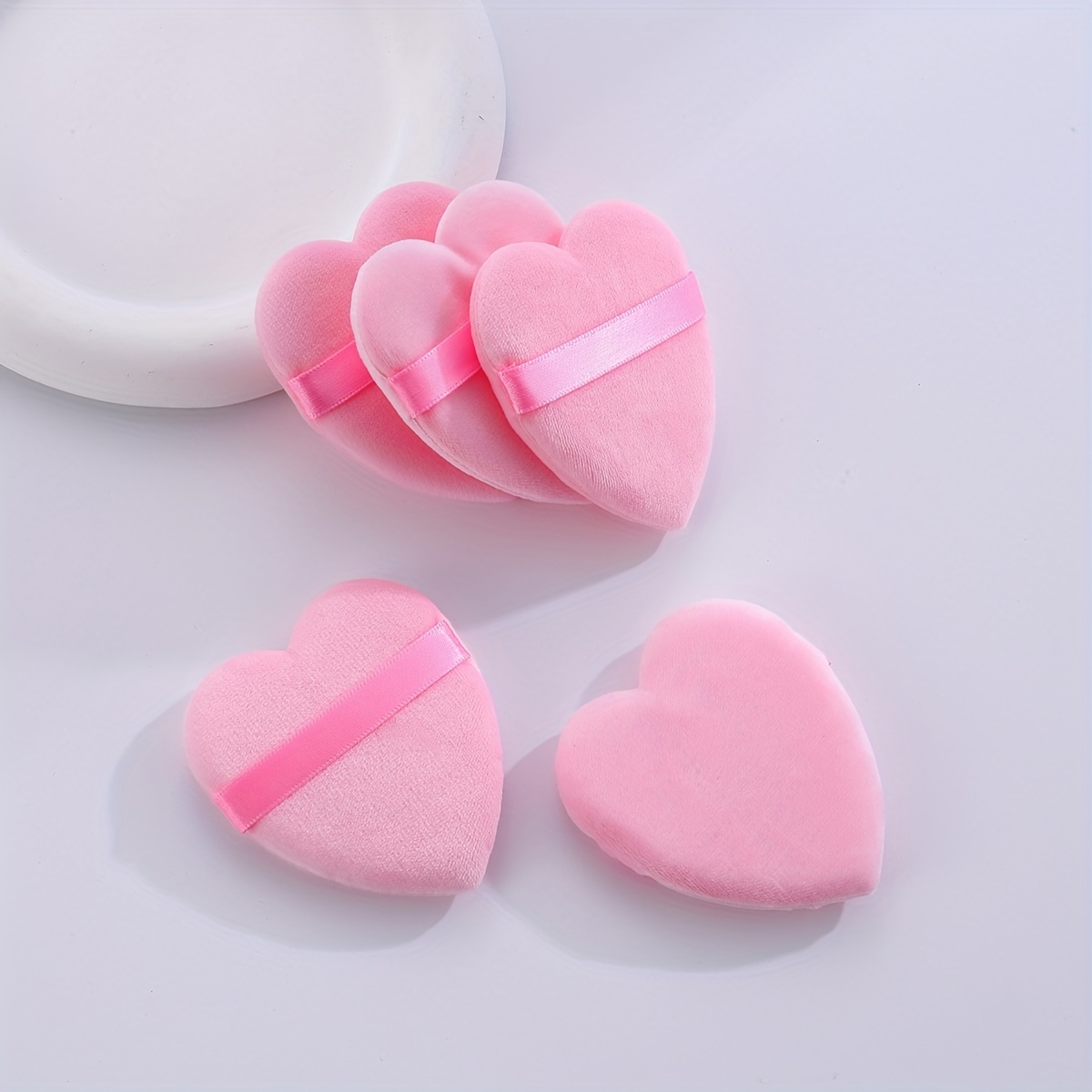 Heart Shape Makeup Powder Puff For Loose Powder Mineral - Temu
