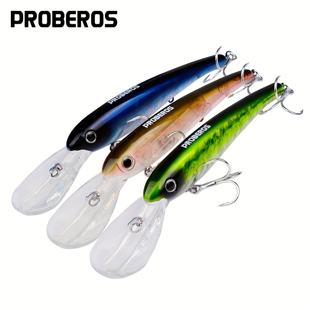 1PC 16cm 22g Big Long Minnow Lure Wobbler Hard Bait 3D Eyes Strong Hooks  Lures For Sea Fishing