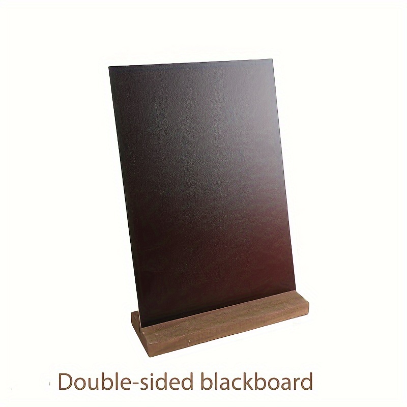 E-shop 1 Stück Nachrichtentafel Anzeigetafel Holzbasis Preisschild Schwarze Kreidetafel Memo-Bar