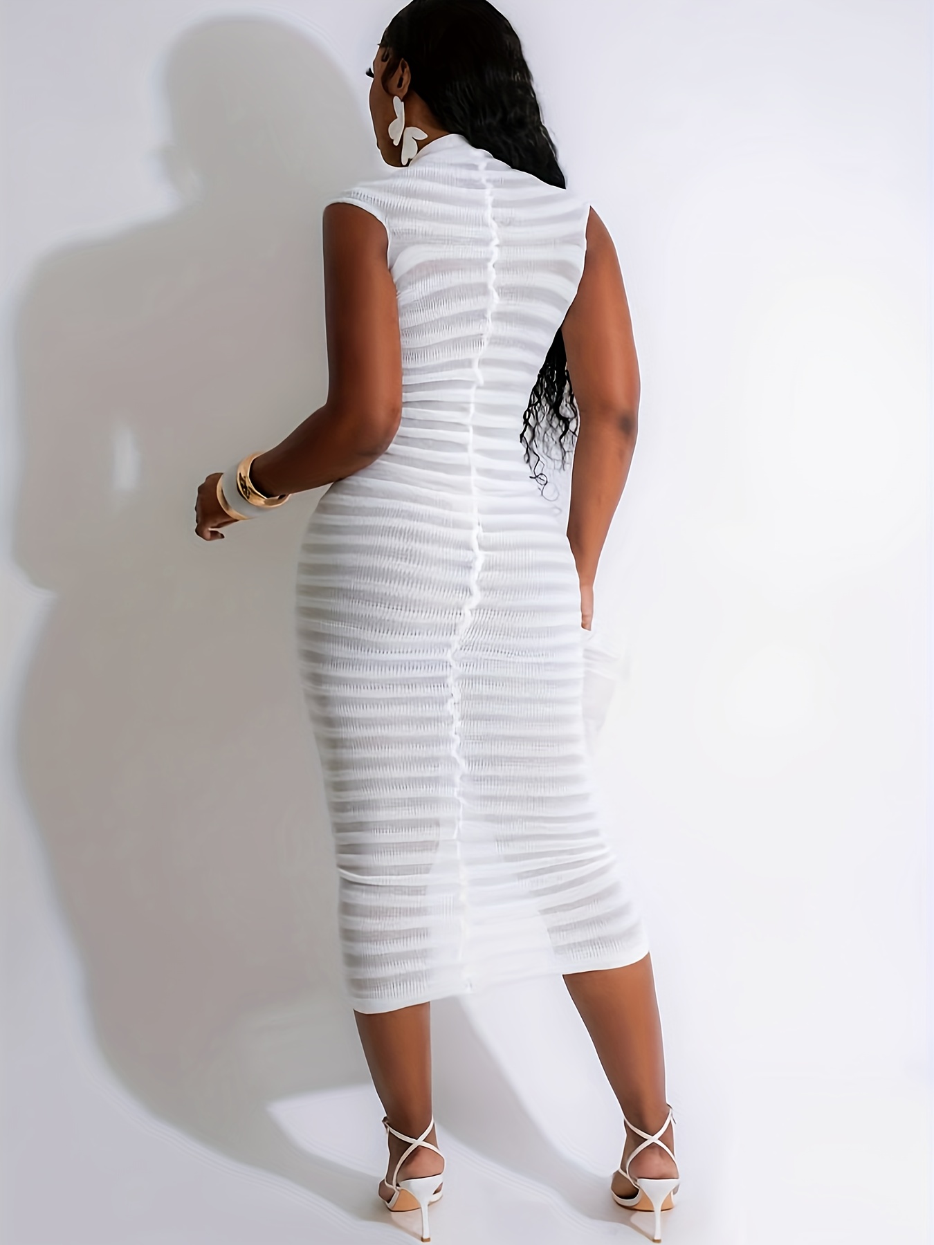 White Sheer Bodycon Dress