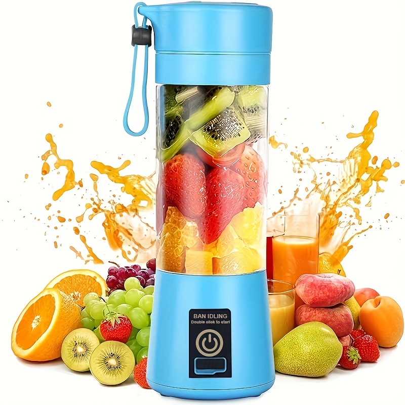 1pc portable 6 blades in 3d juicer cup updated version rechargeable juice blender secure switch electric fruit mixer for superb mixing usb rechargeable portable blender handheld fruit machine blender mixer home details 1