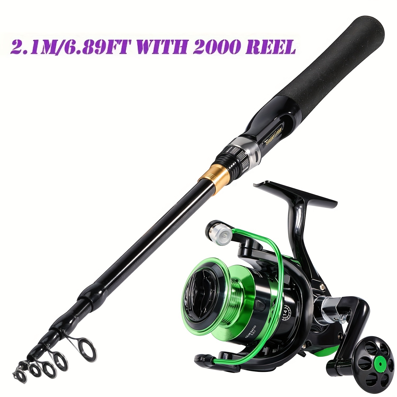 Sougayilang Fishing Rod and Reel Combo Carbon Fiber Casting Fishing Rod and  17+1 BB 7.1:1 Gear Ratio Baitcasting Fishing Reel0