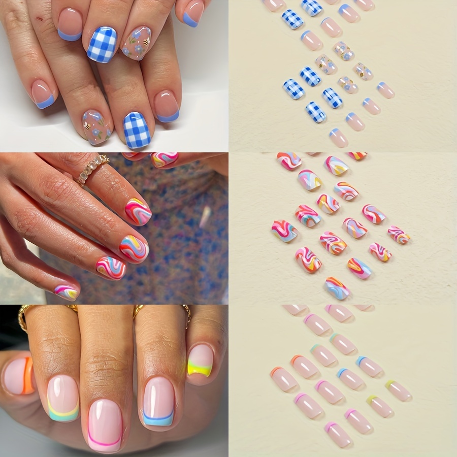 Faux Nails With Glue & Jelly Gum - Long & Short Styles, Multiple Colors &  Finishes - Good-looking & Convenient Nail Art For Girls & Women! - Temu  United Arab Emirates