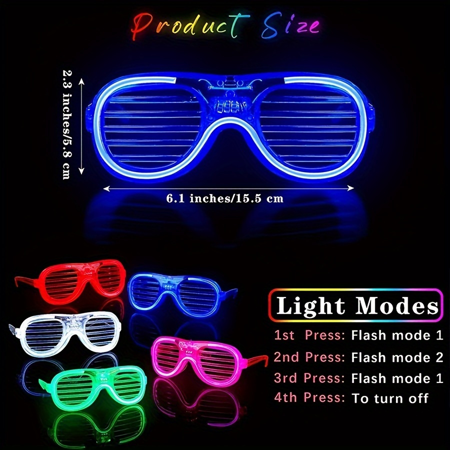 Gafas luminosas con luz LED accesorios luminosos para fiesta - Temu