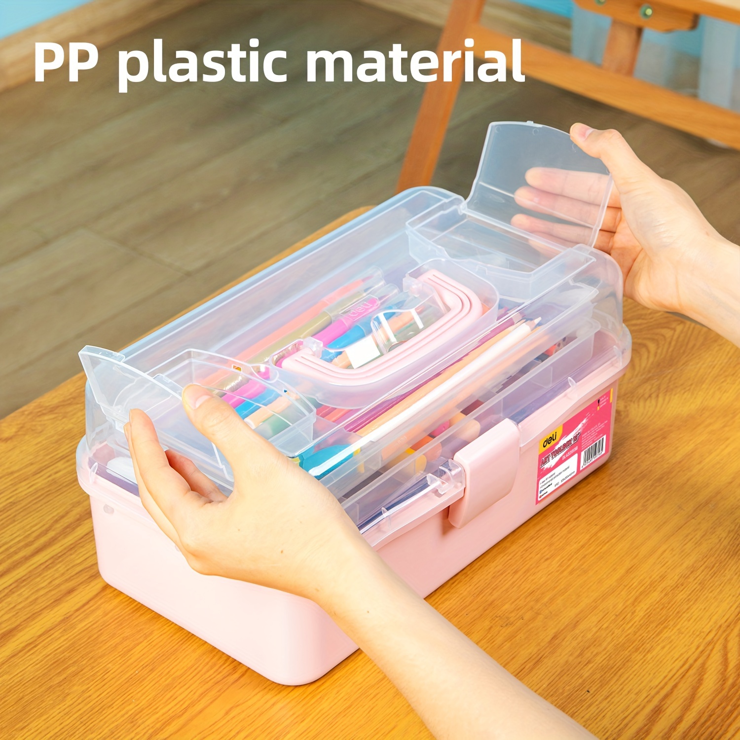 Storage Organizer Box Case Three Layer Supply Art Craft Multipurpose  Handled Sewing Supplies Beauty Plastic Carrying