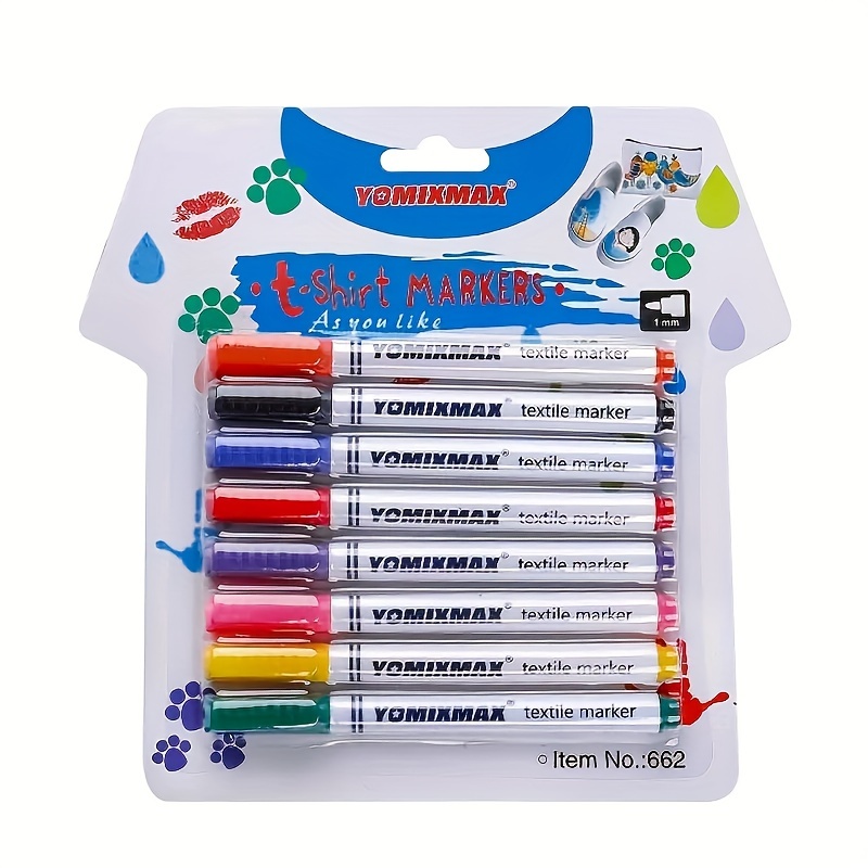 12/24 Colors Fabric paint T-Shirt Brush Marker Pigment Waterproof ink Marker  For Textile ideal Clothes Accessories DIY Painting
