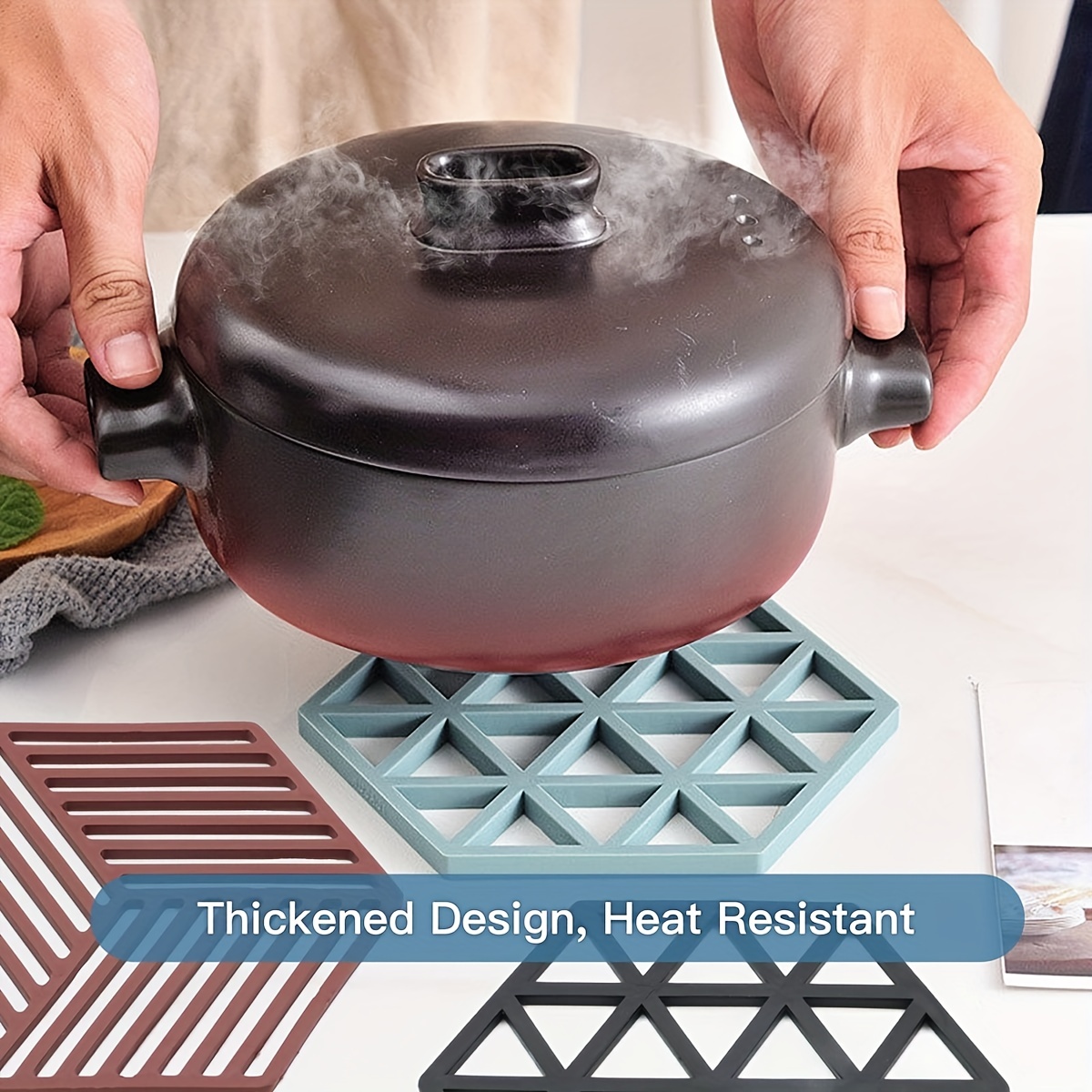 Silicone Placemat Hexagonal Heat Insulation Mat Household - Temu