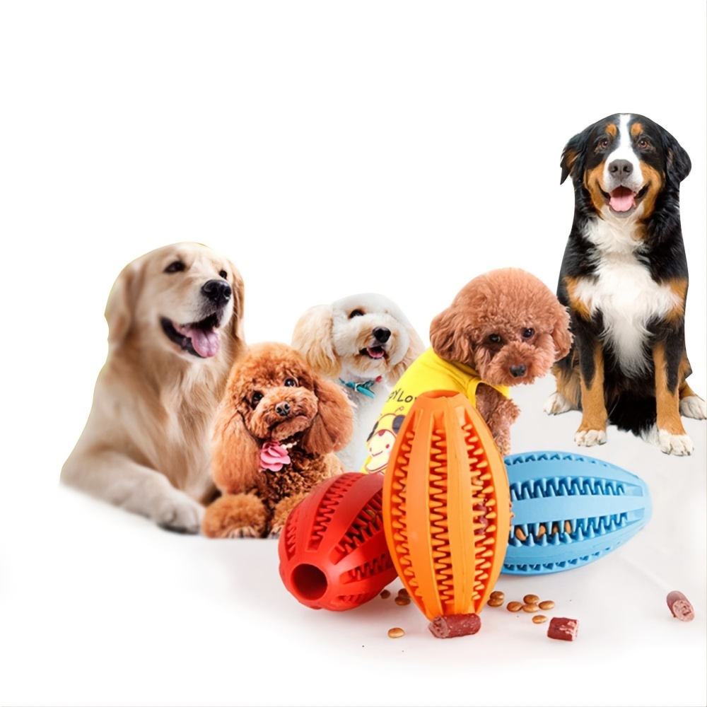 Pet Dog Toy Interactive Rubber Balls for Small Large Dogs Puppy Cat Chewing  Toys Pet Tooth Cleaning Indestructible Dog Food Ball