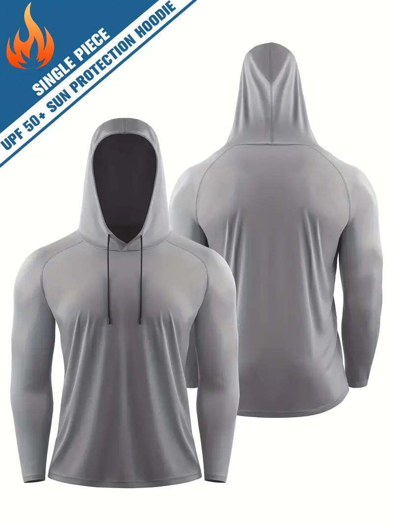 Men's Sun Protection Hooded Jacket Upf 50+ Uv Shirt Long - Temu Qatar