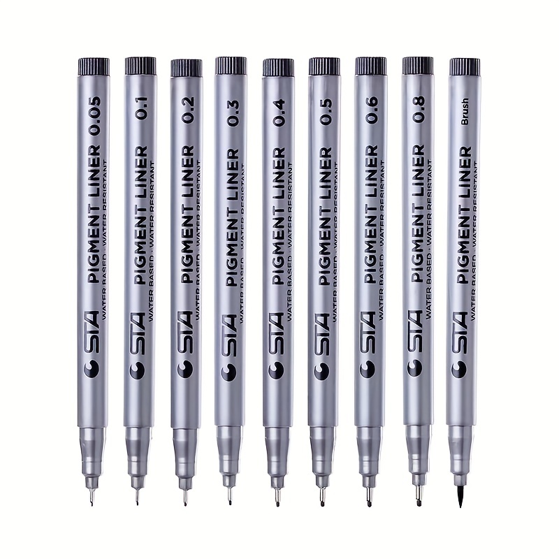 9 Needle Tube Pen Set Hand painted Waterproof Hook Line - Temu